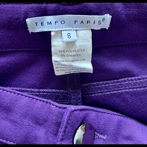 NWOT Tempo Paris Stretchy Straight Leg Jeans Size 8 - Picture 2 of 7